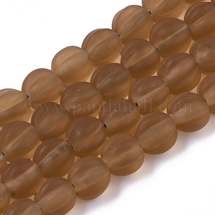 Chapelets de perles vernissées mates manuelles LAMP-T007-08F-1