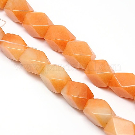 Natural Red Aventurine Faceted Rhombus Beads Strands G-L235A-08A-1
