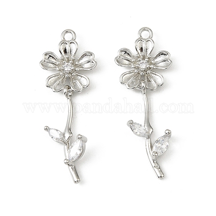 Латунные микро проложить кубического циркония подвески LS-KK-C107-09B-P-1