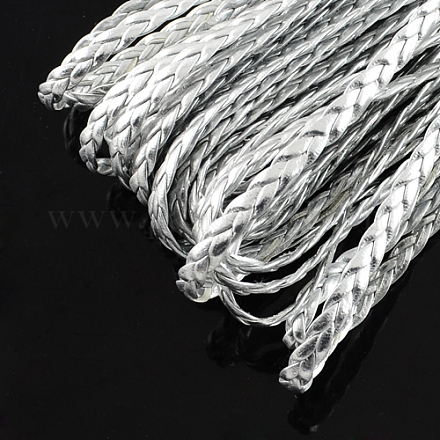 Плетеный искусственная кожа металлические шнуры LC-S002-5mm-26-1