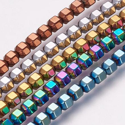 Electroplate Non-magnetic Hematite Beads Strands G-P314-13-1
