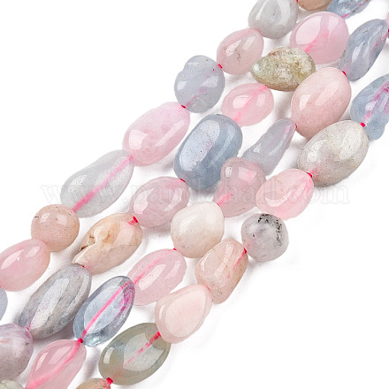Chapelets de perles en morganite naturelle X-G-R445-8x10-28-1