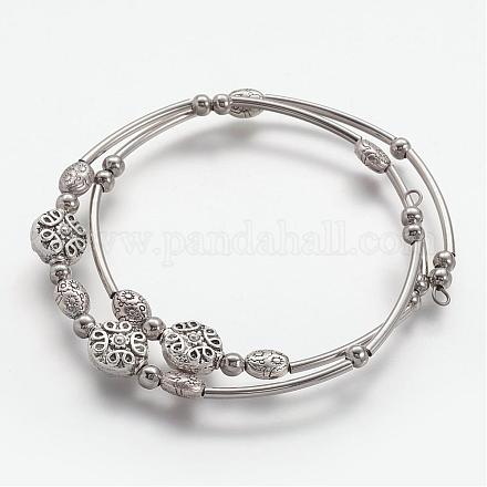 Tibetan Style Alloy Wrap Bracelets BJEW-JB02729-1