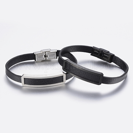 Leather Cord Bracelets BJEW-F317-022-1