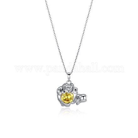 Австрийский хрустальный кулон ожерелья NJEW-BB34127-L-1