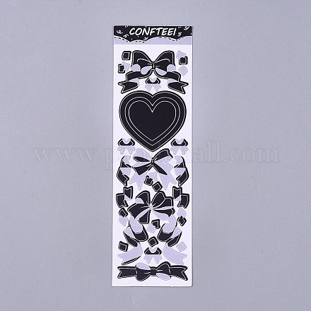 Bowknot Band Muster dekorative Etiketten Aufkleber DIY-L037-B01-1