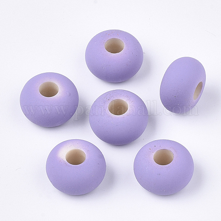 Perles en acrylique européens en caoutchouc OACR-T014-19G-1