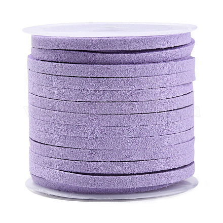 3x1.5 mm lila cordón del ante de imitación plana X-LW-R003-52-1