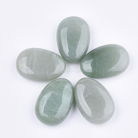 Natürlicher ovaler Palmenstein aus grünem Aventurin G-S349-19B-1
