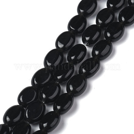 Natürliche schwarze Onyxperlenstränge G-Z006-A28-1