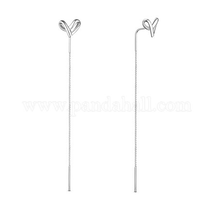 Shegrace attraenti orecchini con filo in argento sterling placcato rodio JE599A-1