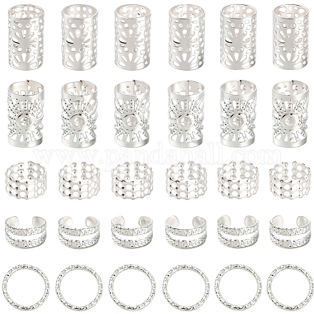 200 шт. 5 стиля железные манжеты для волос&nbsp;AJEW-SC0003-88-1