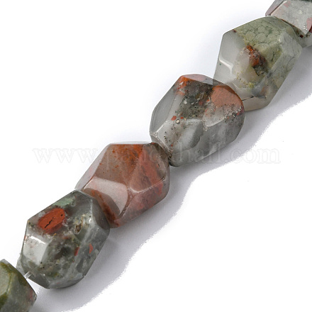 Brins de perles de pierre de sang afican naturel G-F743-04F-1