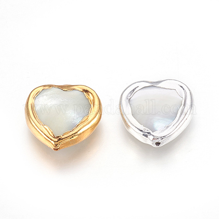 Perles de coquillage blanc naturel SSHEL-P016-07-1