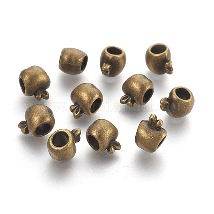 Perline europei foro grande stile tibetano in metallo TIBEB-R033-AB-FF-1