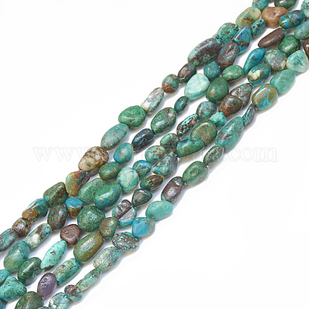 Chapelets de perles en chrysocolle naturelle G-S301-48-1