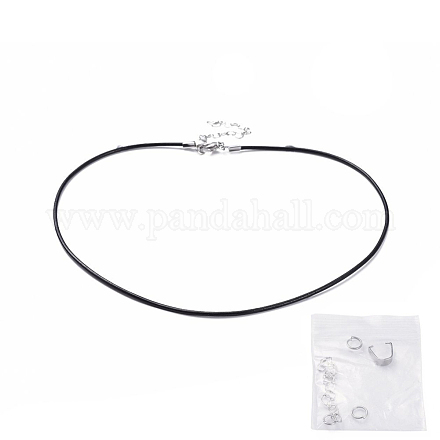 Cowhide Leather Necklace Making NJEW-JN02464-1