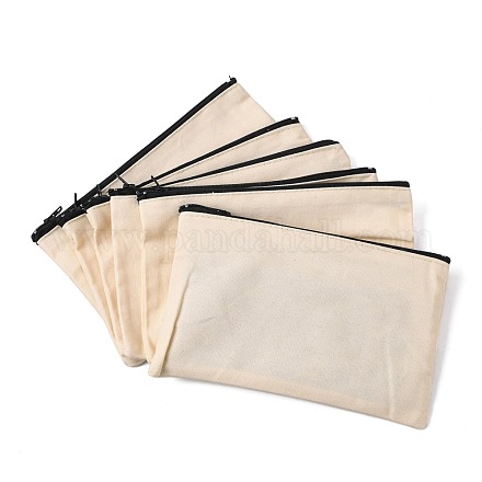 Bolsa de lápiz de lona en blanco diy craft bag X-ABAG-G009-D01-1
