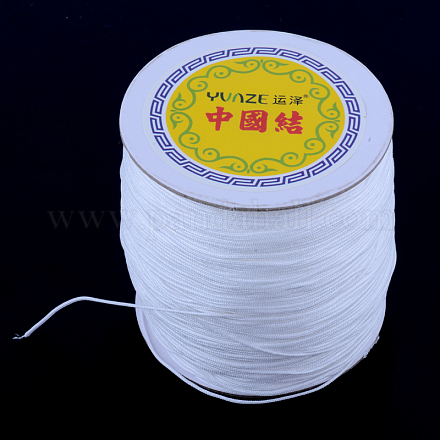 1mm Chinese Knot Macrame Rattail Jewelry Thread Round Nylon Cords NWIR-S003-04-1