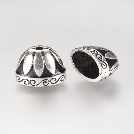 Tibetan Style Enamel Bead Cones TIBE-A007-029AS-1