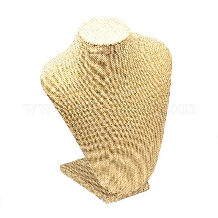 Wood Necklace Bust Displays NDIS-L001A-03B-1