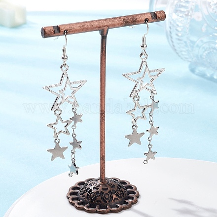 Серьги-подвески в форме звезды из нержавеющей стали 304 EJEW-TA00624-1