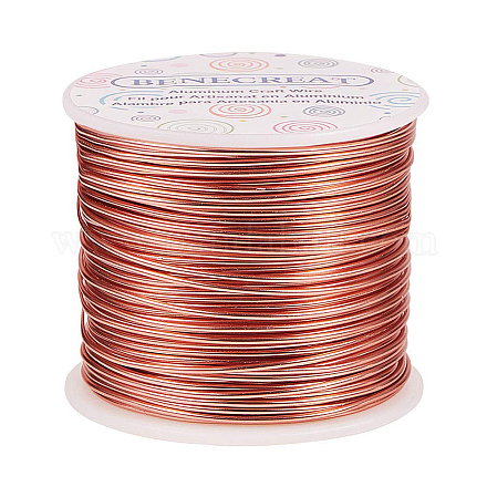 BENECREAT 15 Gauge (1.5mm) Aluminum Wire 68m (220FT) Anodized Jewelry Craft Making Beading Floral Colored Aluminum Craft Wire - Copper AW-BC0001-1.5mm-04-1