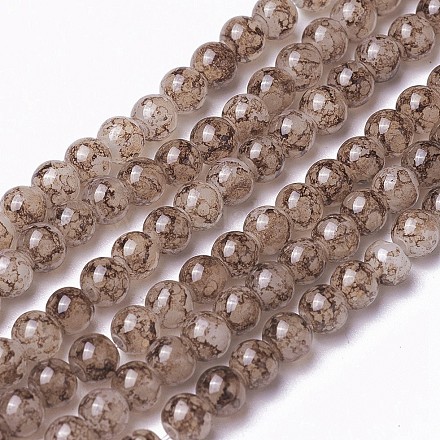 Rociar perlas de vidrio pintado hebras GLAA-A038-A-56-1