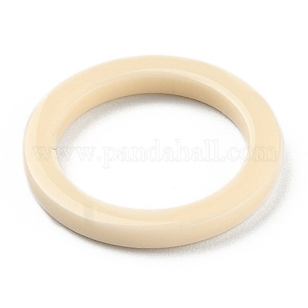 酢酸セルロース（樹脂）フィンガー指輪  プレーンバンドリング  桃パフ  USサイズ6  内径：17mm RJEW-Z007-02C-1