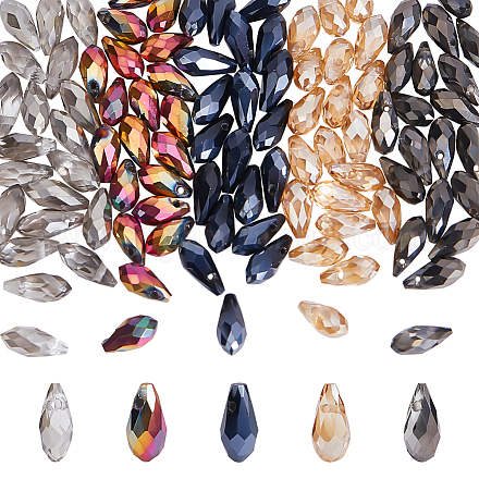 100шт 5 цвета гальванические стеклянные бусины EGLA-PH0001-49-1