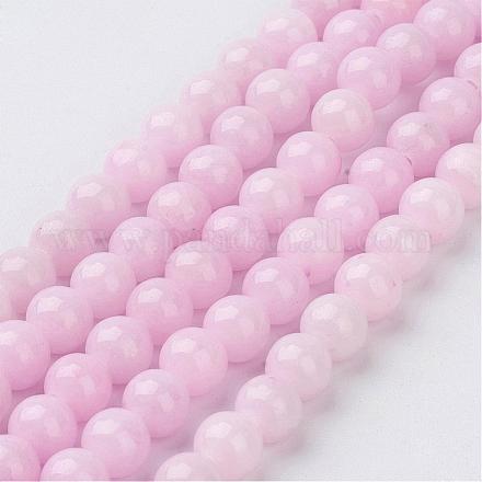 Chapelets de perles rondes en jade de Mashan naturelle G-D263-6mm-XS23-1