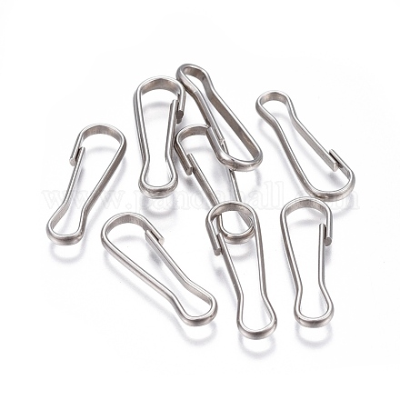 304 Stainless Steel Keychain Clasp Findings STAS-F041-45-B-1