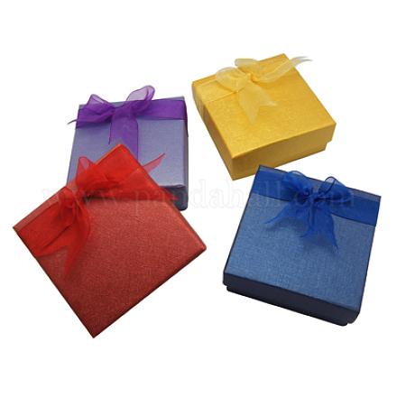 Pajarita cajas de cartón de joyas W27WF011-1