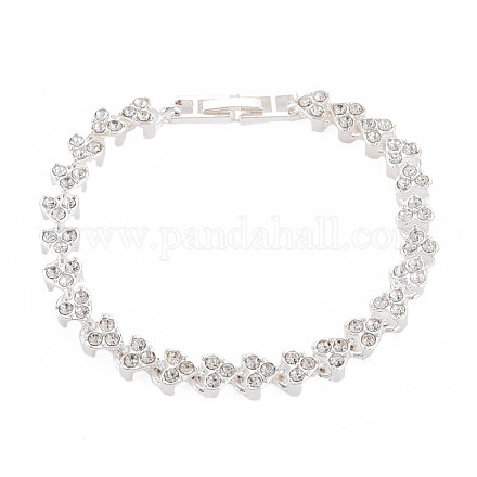Bracelet tennis strass cristal BJEW-N015-014S-1