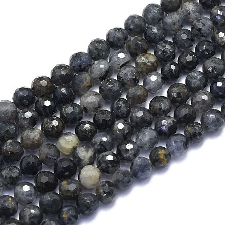 Perles naturelles Iolite brins G-K310-A15-8mm-1