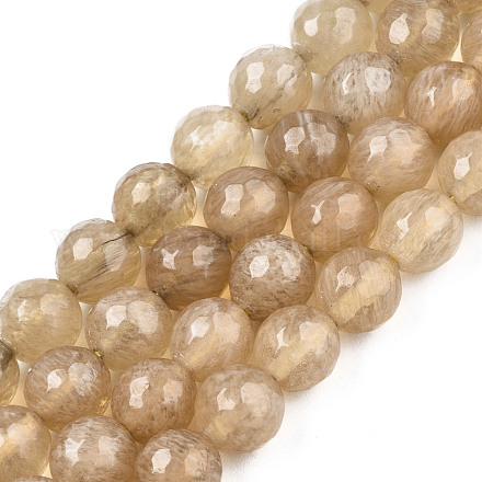Chapelets de perles de pierre de pastèque en verre G-Q462-116-8mm-1