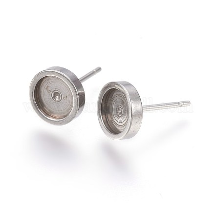 Accessoires des clous d'oreilles en 304 acier inoxydable STAS-L219-02C-1