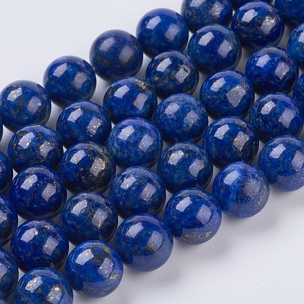 Natural Lapis Lazuli Beads Strands X-G-G423-10mm-A-1