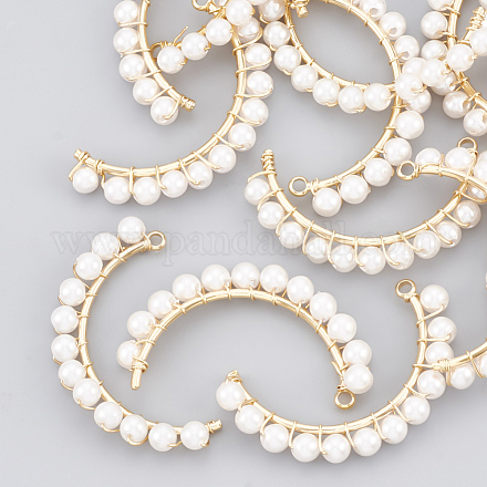 Colgantes de perlas de imitación de plástico abs KK-T035-77-1
