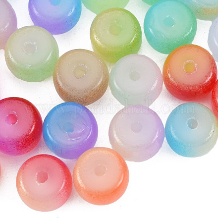 Cuisson de perles rondes plates en verre peint DGLA-T003-002-1