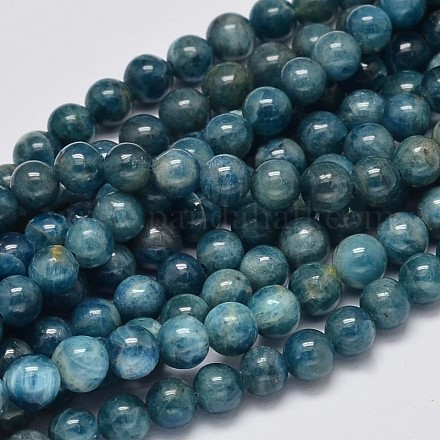 Round Natural Apatite Beads Strands G-K068-01-6mm-1