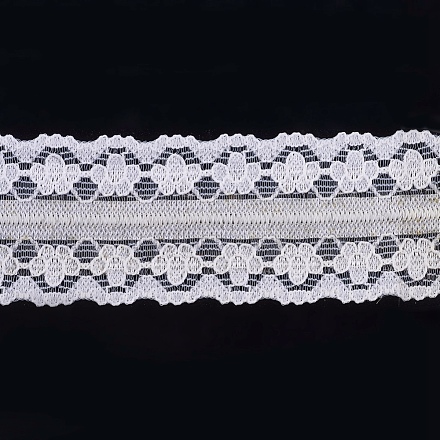 Ruban en nylon avec garniture en dentelle pour la fabrication de bijoux ORIB-F003-020-1