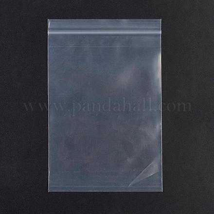 プラスチックジップロックバッグ  再封可能な包装袋  トップシール  セルフシールバッグ  長方形  ホワイト  15x10cm  片側の厚さ：3.9ミル（0.1mm）  100個/袋 OPP-G001-B-10x15cm-1