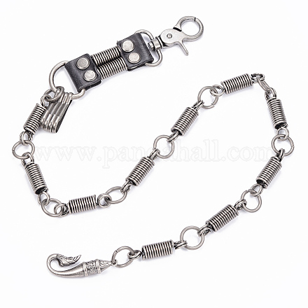 Alloy Spring Link Chain Belts AJEW-H011-12-1