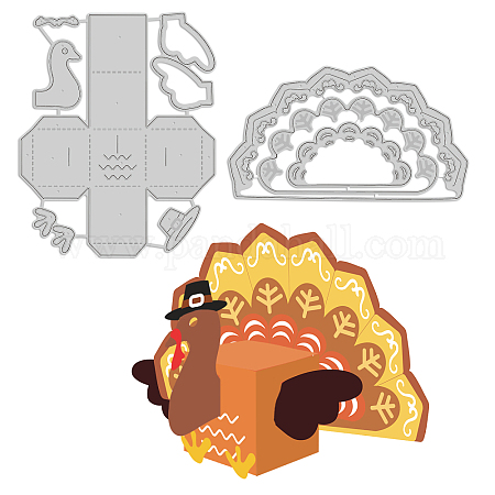 qoiseys easter turkey silicone clear stamp and die sets for card making,  cutting dies cut stencils