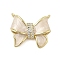 Bowknot Rack Plating Brass Micro Pave Cubic Zirconia Pendants, with Enamel, Cadmium Free & Lead Free, Long-Lasting Plated, Real 18K Gold Plated, 18x21x6mm, Hole: 1.5mm