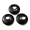 Natural Obsidian Pendants, Flat Round, 40~41x8~9mm, Hole: 12~15mm