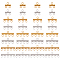 32Pcs 8 Style 304 Stainless Steel Chandelier Component Links, Golden & Stainless Steel Color, 9x10~25x2.5mm, Hole: 2mm, 4pcs/style