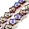 Electroplated Transparent Glass Beads Strands, Star, Colorful, 10.5x11x4mm, Hole: 0.6mm, about 39pcs/strand, 15.75''(40cm)