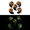 Luminous Handmade Silver Foil Lampwork Beads, Magatama Shape, Gold, 31x20x11mm, Hole: 3mm
